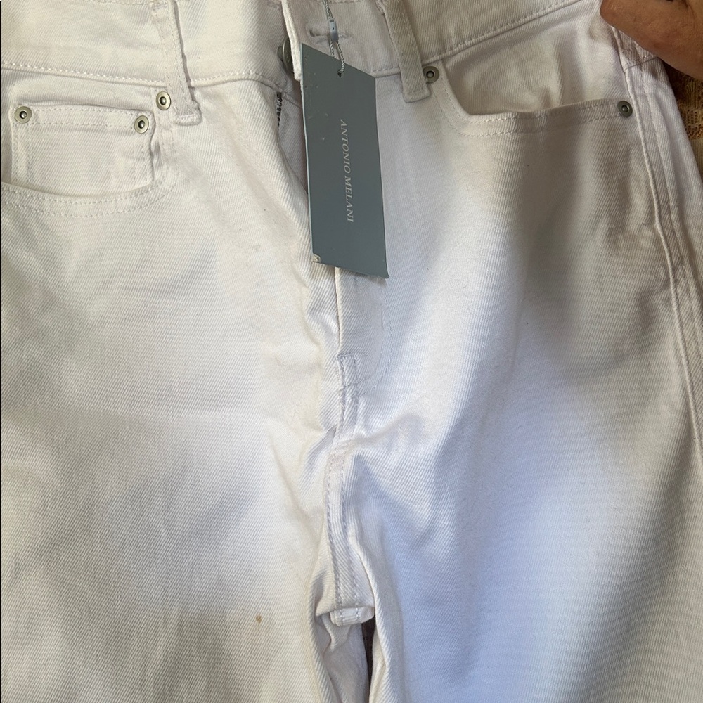 ANTONIO MELANI High-Rise White Jeans